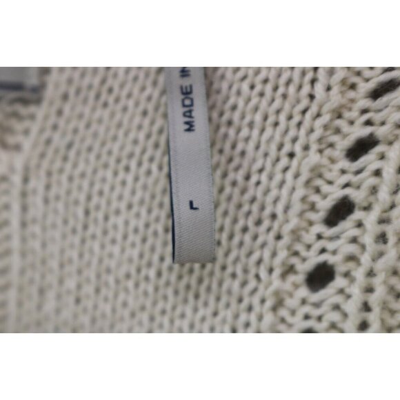 Guess Long Sleeve Off the Shoulder Cable Knit Sweater-Size Large - Picture 6 of 10